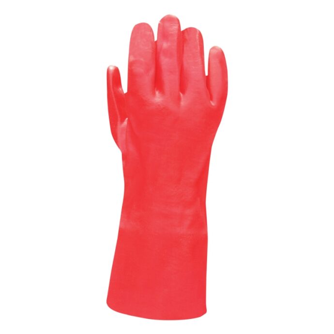 Guante pvc flex rojo